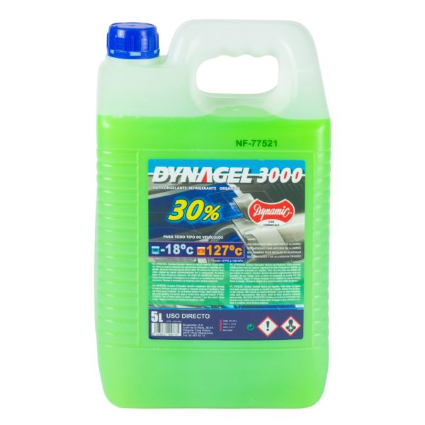 Anticongelante DYNAGEL 3000 30% verde - 5 lt