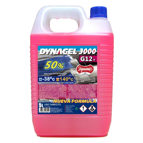 Anticongelante DYNAGEL 3000 50% rojo - 5 lt