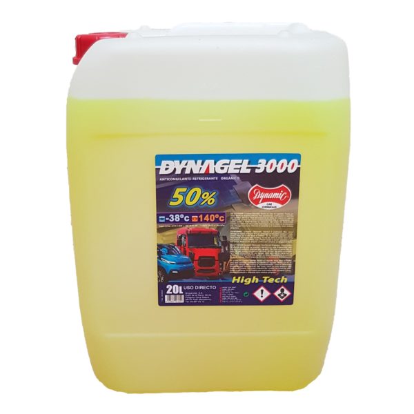 Anticongelante DYNAGEL 3000 50% amarillo - 20 lt