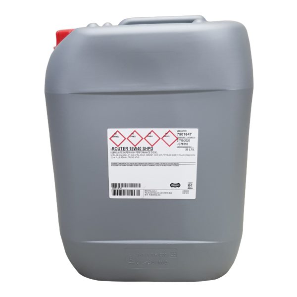 Aceite multigrado ROUTER 15W40 SHPD - 20 lt